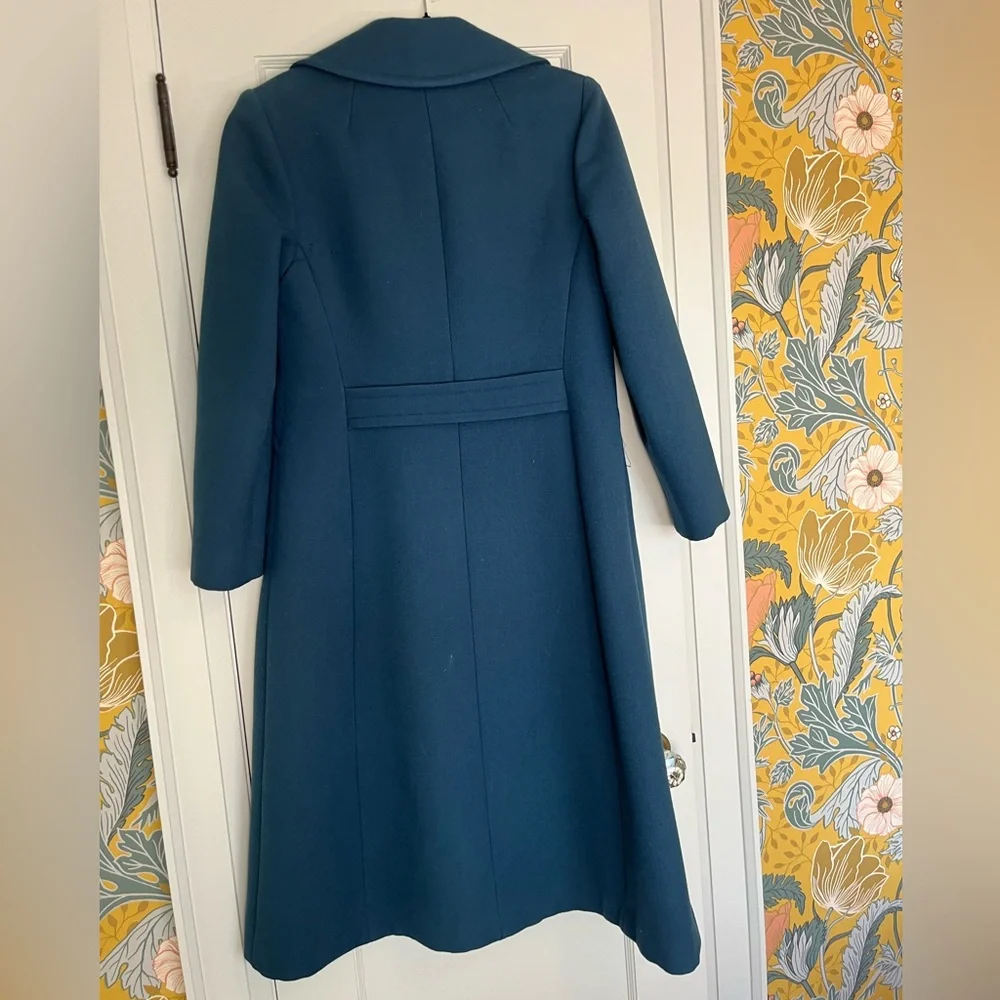 Vintage wool winter coat with removable fur collar - Picture 2 of 8